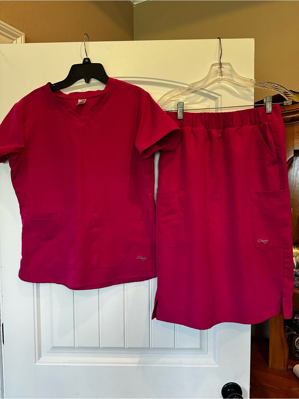 C. Saucy Pink Scrub Set